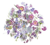POPETPOP 100 Piezas Unidades Pegatinas Retro con Flores para Scrapbooking Adhesivas DIY para Cuadernos Diarios y Decoración Creativa Fácil de Aplicar y Resistentes
