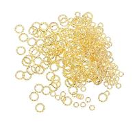 POPETPOP 1000 Piezas Abalorios para Uñas Metálicos de Aleación Tachuelas Huecas Redondas y Geométricas para Manicura DIY Accesorios Resistentes para de Uñas Casa y Salón