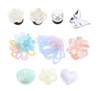 POPETPOP 10piezas Conjunto Adornos En Forma De Flor Para Zapatos Clips Desmontables De Cristal y Perla Decoración Para Zapatos De Novia Fiesta o Evento