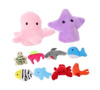 POPETPOP 10piezas Títeres De Dedo De Animales Marinos De Dibujos Animados Juguete para Contar Cuentos Diferentes Títeres De Dedo De Animales Marinos para Jugar Familia Juguetes para Padres