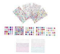 POPETPOP 11 hojas Pegatinas de Diamante DIY para Autoadhesivas Cristales Acrílicos para Manualidades Decoración de Cumpleaños y Creatividad Infantil