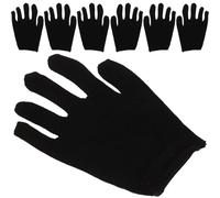 POPETPOP 12 Guantes de Algodón Hidratantes Negros Resistentes para Trabajo Conducción Inspección Joyas y Protección Manos Exteriores