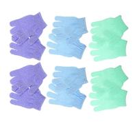 POPETPOP 12 Manoplas Exfoliantes de Nylon Piel Diseño Moderno y Cómodo, Guantes para Fregar y Limpieza Corporal Unisex para Baño Diario