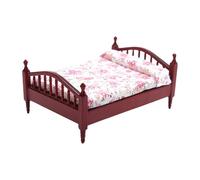 POPETPOP 12 para Casa de Muñecas, Muebles en Miniatura de Doble Plaza, Decoración Detallada para Accesorios de Mini Casa y Escenarios de Juego