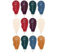 POPETPOP 12 Piezas Cintas Correctoras Adhesivas de Color Blanco para Estudiantes Diseño Doble Cabeza, Plástico Resistente y Decoración Colegio Adecuado para Fotos y Libros en Escuela