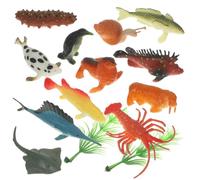 POPETPOP 12 Piezas Figuras Realistas de Animales Marinos de Plástico Juguetes Educativos y Decorativos para Modelo Pequeño y Detallado para Decoración del Hogar y Aprendizaje Infantil