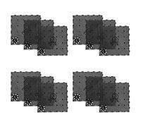POPETPOP 12 Piezas Filtro Divisor de Fondo para Acuario Tablero de Aislamiento de PVC Negro, Combinación de Empalme, Expansión Ilimitada, para Sistema DIY de Filtro de Pecera