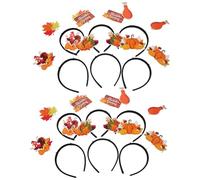 POPETPOP 12 Piezas Hair Accessories Thanksgiving Headbands Turkey Headwear For Fall Harvest Festival Family Celebrations Party Decorations