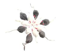 POPETPOP 12 Piezas Juguete de Ratón Interactivo, Set de Peluche | Atrapa la Atención Felina, Material Seguro para Morder, Juego de Interacción, Adecuado para Gatitos y Pequeños Perros