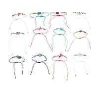 POPETPOP 12 piezas Pulsera de Abalorios de Arcilla Polimérica Ajustable Animal Brazaletes para Niñas y Mujeres de