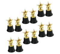 POPETPOP 12 Piezas Trofeos Compactos Dorados para Base Negra Premios Deportivos Multifunción para Concursos Recompensas Escolares y Fiestas
