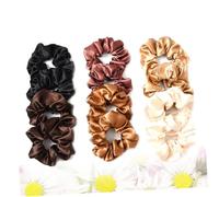 POPETPOP 12piezas Diademas De Elásticas Para Coletas Gomas De Pelo Lisas Coleteros Extensible Para Mujeres y Niñas