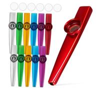 POPETPOP 12piezas Kazoo de Metal para Adultos de Kazoos Pequeños Instrumento Musical de Alta Rendimiento para Principiantes y Practica Casa o Fiestas