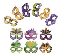 POPETPOP 12piezas Máscara de Media Cara para Fiesta Máscara de Carnaval de Lentejuelas Divertida para Cosplay Decoración de Disfraces para Eventos de Carnaval