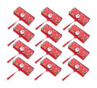 POPETPOP 12piezas Sobres Rojos Navideños Tarjetero Para Regalos Con Ranuras Para Dinero Para Fiestas Navideñas Detalle Para Obsequios Caseros Tarjetero Sorpresa