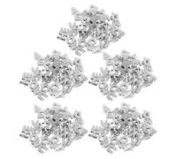 POPETPOP 130 Piezas Abalorios Letras Gemas de Imitación para Hacer Pulseras, Accesorios de Metal Plateado Apariencia Brillante y Fácil de Ensartar para Manualidades DIY