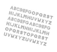 POPETPOP 130 Piezas Cuentas de Letras Gemas de Imitación de 8mm para Hacer Pulseras, Accesorio de Metal Fácil de Ensartar Rayar la Piel para Joyería y Manualidades