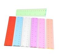 POPETPOP 14 Piezas Kit de Reglas Transparentes de Colores para Dibujo Técnico Medición Precisa para Oficina Arquitectura y Estudiantes Material Escolar Esencial para Geometría y Papelería
