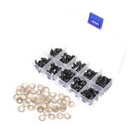 POPETPOP 142 Piezas Ojos de Seguridad Plásticos Negros para Manualidades DIY Accesorios Amigurumi Muñecos Artesanales y Realista