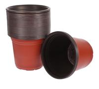 POPETPOP 150 Macetas de Plástico PP Marrón para Plantas con Orificios de Drenaje y Alta Durabilidad, Ideales para Jardinería y Cultivo de Flores y Suculentas Reutilizable