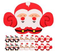 POPETPOP 150 Tarjetas de Papel para Piruletas Diseños Navideños de Santa Pingüino y Anciano Papel Decorativo para Empaques de y Manualidades Fiestas de Navidad