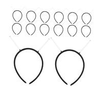 POPETPOP 15piezas Accesorios De Diadema De Negros Para Niñas y Mujeres Diademas Diy Resortes Kit Para Fiestas Escolares y Ocasiones Especiales