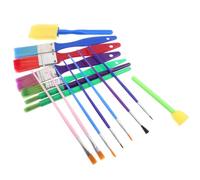POPETPOP 15piezas Pinceles Profesionales para Pintura Óleo Acuarela con Cerdas Nylon Resistentes y Mango Detalles Finos y Áreas Grandes para Artistas