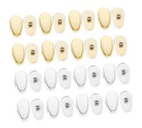 POPETPOP 16 pares Almohadillas Ovaladas Antideslizantes para Nariz Gafas Accesorios Seguros y Fáciles de Instalar para Gafas de Sol y Alámbrica