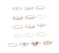 POPETPOP 16 Piezas Anillos Pequeños Conjunto De Anillos Accesorio De Ropa De Mujer Para Mujer Para Niñas