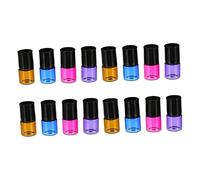 POPETPOP 16 Piezas Botella De Rodillo Botella De Aceite Esencial Botellas Roll-on De Vidrio De 2ml Botella De Bolas De Rodillos Rodillo De Aceite De Múltiples Fines Viajar Bola Metalica