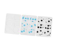 POPETPOP 18 Almohadillas Gel Amortiguadoras para Batería Silenciadores de Silicona Autoadhesivos Transparentes Puntos Azules y Negros Reductores de Ruido Reutilizables para Batería