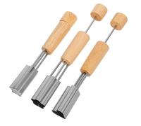 POPETPOP 1juego Cortadores de Galletas de Acero Inoxidable con Formas de Flor, y Corazón Perforadores Manuales para Huecos de Cupcakes con Mango de Madera Herramienta para Relleno