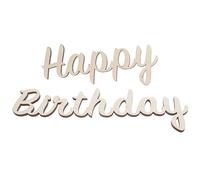 POPETPOP 1juego Decoración De Cumpleaños De Madera Happy Birthday Adhesivo De Pared Para Fiestas Accesorios De Fiesta y Fotografía Para Decoración De Eventos y Fondos De Cumpleaños