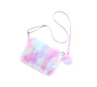 POPETPOP 1Pieza Bolsa de Hombro de Felpa para Mujeres Bandolera Creativa con Diseño Tie Dye Correa y Material para Almacenamiento y Ocasiones Variadas