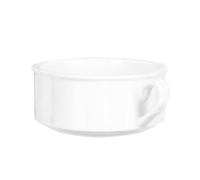 POPETPOP 1pieza Tazón Doble con Asas Blanco Resistente al Calor para Ensaladas Postres y Frutas Uso Hogar Restaurante y Camping Diseño Simple y Elegante