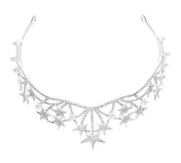 POPETPOP 1pieza Tiara de Novia con Diseño de Cristal Perlas y Estrellas Tocado de Boda Elegante para Mujeres para Fiestas y Compromisos Accesorio Brillante para Cabello Eventos Especiales