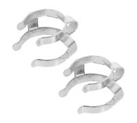 POPETPOP 2 Abrazaderas de Laboratorio de Acero Inoxidable para Juntas Cónicas, Clips Metálicos Fuertes y Resistentes Amplia Aplicación, Color Plata