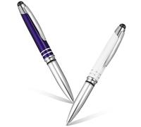 POPETPOP 2 Bolígrafos Táctiles Capacitivos Linterna Led, Bolígrafo Metálico Cómodo para Oficina y Pintura Clip Práctico