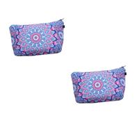 POPETPOP 2 Bolsas De Viaje con Estampado 3D De Mandala Y Flores para Cosméticos Neceser Portátil para Maquillaje Organizador Neceser con Asa para Artículos De Aseo Personal.