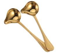 POPETPOP 2 Cucharones Dorados de Acero Inoxidable para Cocinar con Control Preciso de Aceite y Separación de Grasa, Ideales para Reuniones y Hot Pot, Diseño de Boquilla