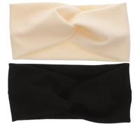 POPETPOP 2 Diademas Turbantes de Tejido Elástico para Mujer, Absorben Sudor, Ligeras y Fáciles de Usar, para Yoga y Ejercicios Matutinos