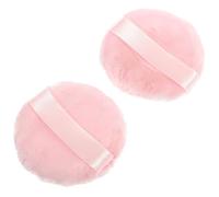 POPETPOP 2 Esponjas de Maquillaje de Algodón Rosa Lavables para Polvos y Highlighter, Suaves y Reutilizables, Ideales para Uso en Casa y Viaje, Pack de 2 Piezas