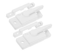POPETPOP 2 Juegos de Cerraduras Blancas para Ventana Corrediza Estilo Americano Pestillo de Aleación de Zinc Cerradura de Seguridad Mejorada para Ventanas Corredizas Reemplazo de Pestillo