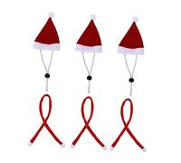 POPETPOP 2 Juegos Mini Sombrero de papá Noel cornudo kawavy Dog Mini Gorro de Fiesta para Mascotas muñeca Sombrero de Navidad Bufanda de Gato Mini Bufanda de Navidad Vellón electrónico Rojo
