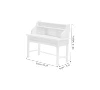 POPETPOP 2 Juegos Miniature Dollhouse Desk and Chairs with Openable Drawers Plastic Craftsmanship Portable Role Playing Toy For Home School Travel Enhances Imagination and Social Skills
