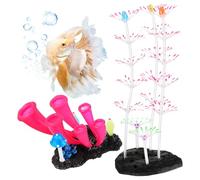 POPETPOP 2 Juegos Pecera Decoraciones De Coral Planta De Coral para Acuario Plantas De Acuario Artificiales Simulación De Plantas De Coral Medusa Tanque Juguete Gel De Sílice 2 Piezas * 2