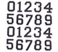 POPETPOP 2 juegos Pegatinas Autoadhesivas de Números para Ropa Parches Decorativos DIY para Camisetas Deportivas de Fútbol Negras Uso Versátil para Reparación y Personalización