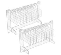 POPETPOP 2 Juegos Soporte de Exhibición de Uñas de Acrílico Transparente Placa de Manicura Resistente para Muestras de Diseño y Color Organizador Profesional para Salones y Talleres