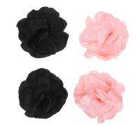 POPETPOP 2 pares Clips de Zapato con Flores Desmontables para Mujer Accesorios Elegantes para Tacones y Planos Adornos Quítate y Pon para Fiestas y Eventos de Negro y Hielo