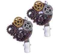 POPETPOP 2 Pasadores Pelo de Aleación, Accesorios Steampunk para Mujer, Tocados Góticos Cabello, Fiesta Cosplay